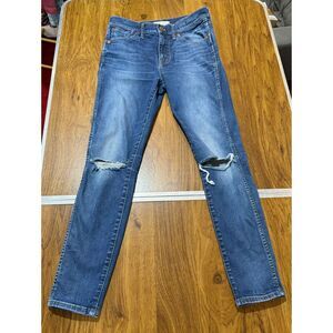 Women's Madewell‎ 9" High Riser Skinny Skinny Ripped Denim Jeans Size 29